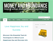 Tablet Screenshot of moneyandabundance.com